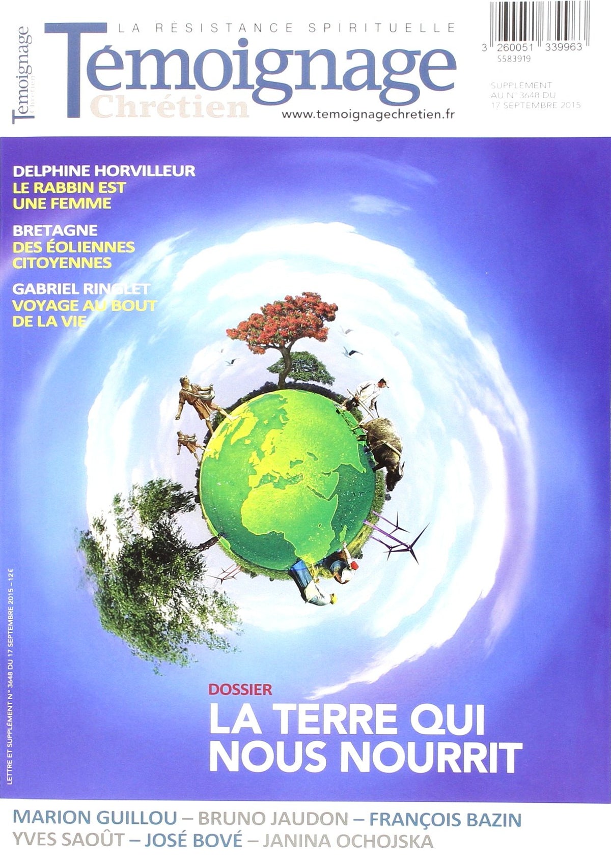 Témoignage Chretien Septembre 15 Supplement Mensuel