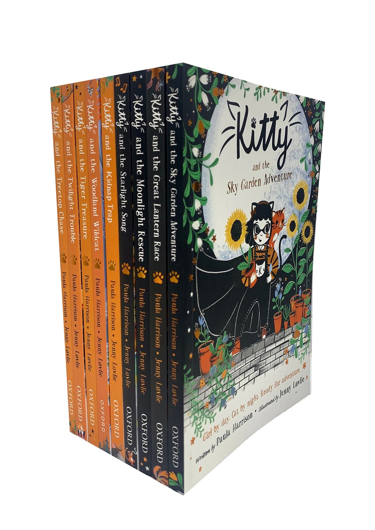 Paula Harrison Kitty Series 9 Books Collection Set (Kitty and The Moonlight Rescue, Tiger Treasure, Sky Garden Adventure, Treetop Chase, Great Lantern