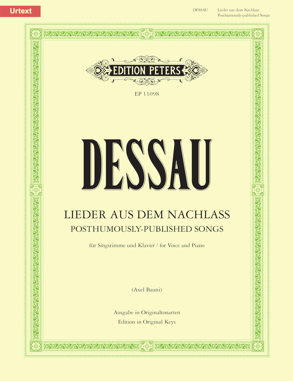 POSTHUMOUSLY PUBLISHED SOMGS CHANT