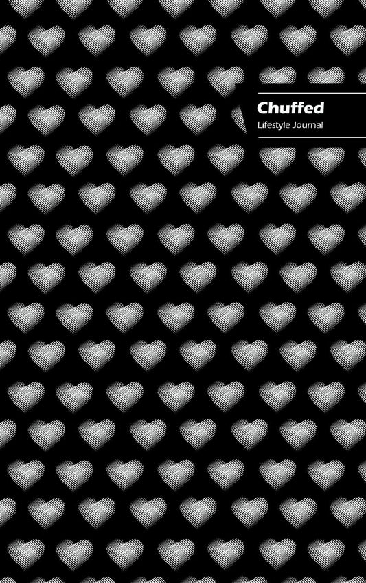 Chuffed Lifestyle Journal, Write-in Notebook, Dotted Lines, Wide Ruled, Medium Size 6 x 9 Inch (A5) Hardcover (Black)