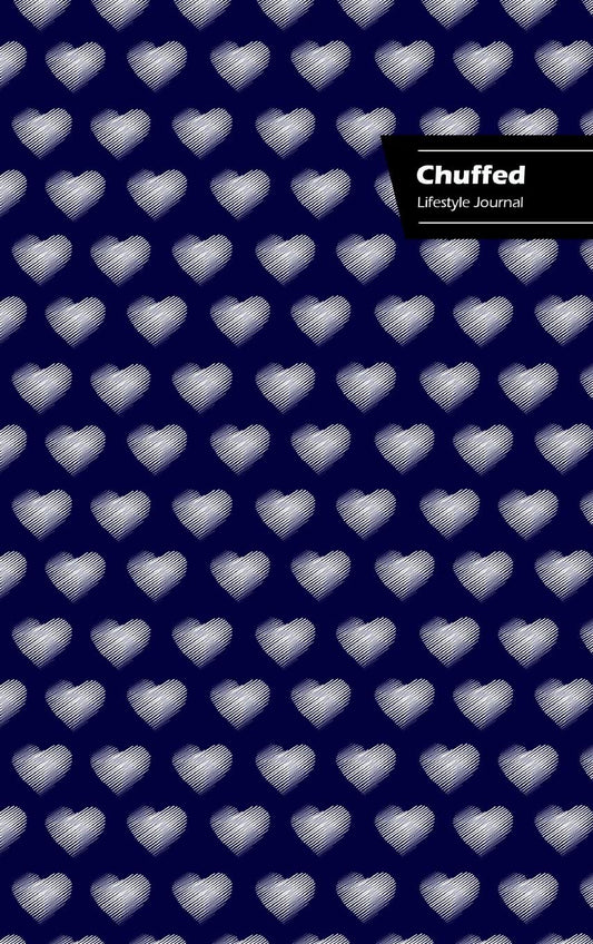 Chuffed Lifestyle Journal, Write-in Notebook, Dotted Lines, Wide Ruled, Medium Size 6 x 9 Inch (A5) Hardcover (Blue)