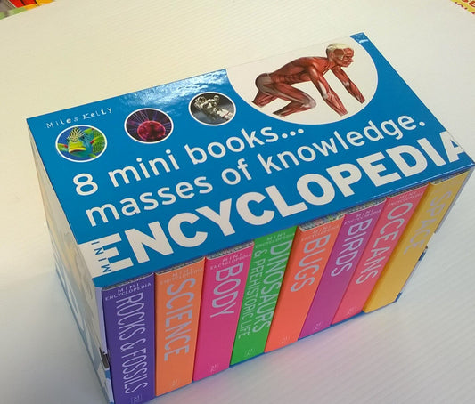 Mini Encyclodedia - 8 Subjects Set: Birds, Body, Bugs, Dinosaurs, Oceans, Rocks & Fossils, Science, Space