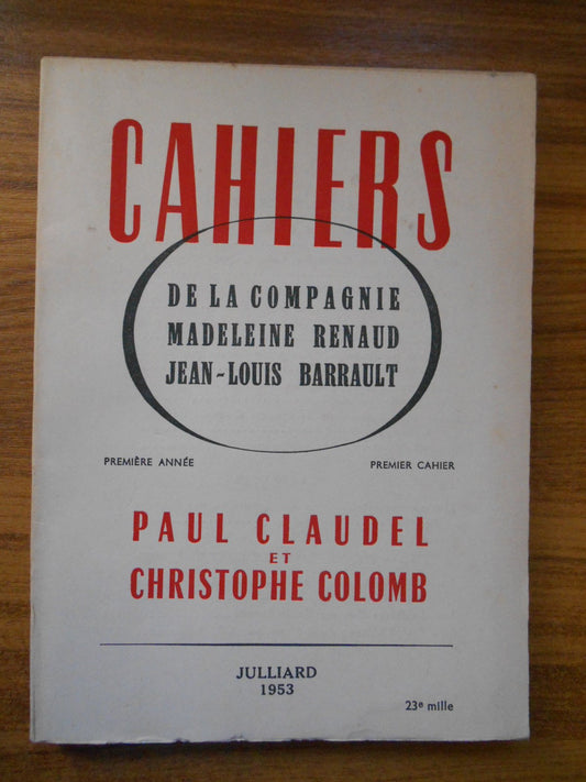 Paul Claudel et Christophe Colomb / Renaud/ Barrault / Réf36247