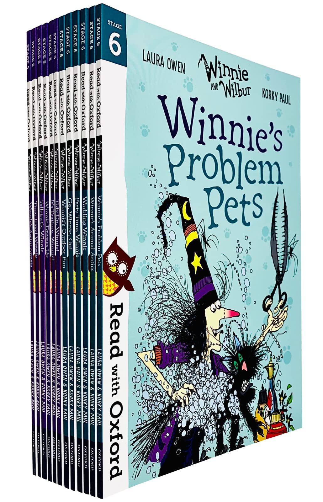 Read With Oxford: Winnie and Wilbur 12 Books Collection Set Level Stage 5 & 6 (Age 5 - 6) (Tidy Up,Winnie!, It's Teatime,Winnie!, Winnie Dresses Up, W