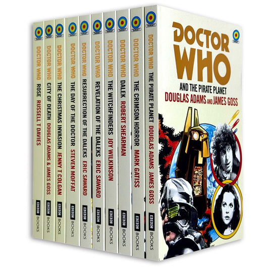 Doctor Who: Target 10 Books Collection Set (The Pirate Planet, City of Death, Crimson Horror, Day of the Doctor, Dalek,