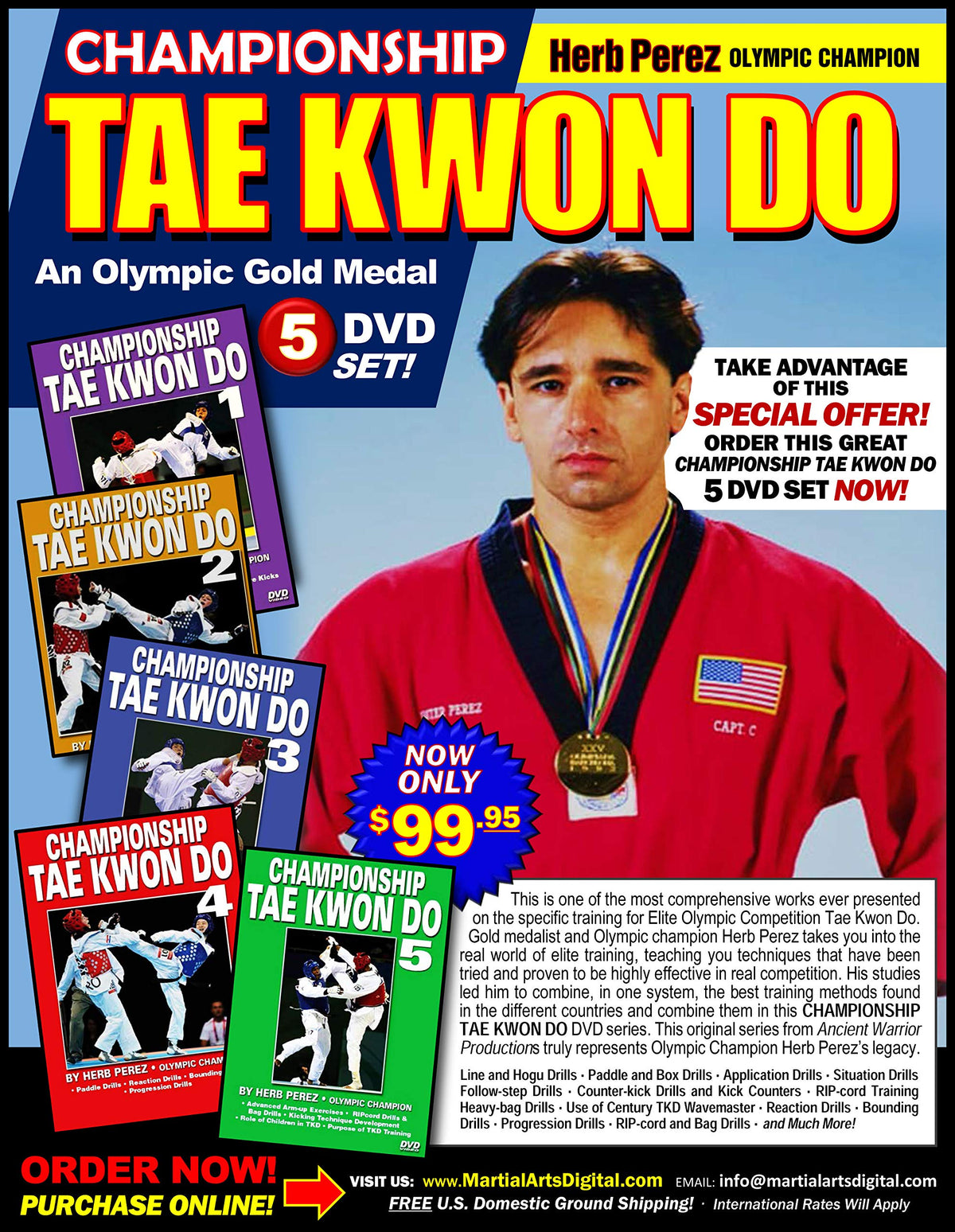 CHAMPIONSHI TAE KWON DO 5 DVD SPECIAL SET