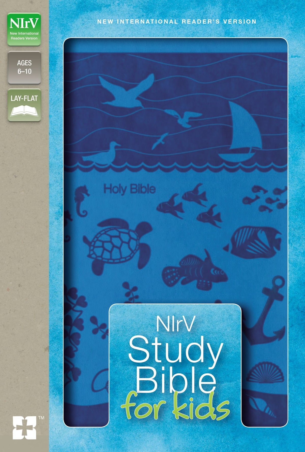 NIrV, Study Bible for Kids, Leathersoft, Blue