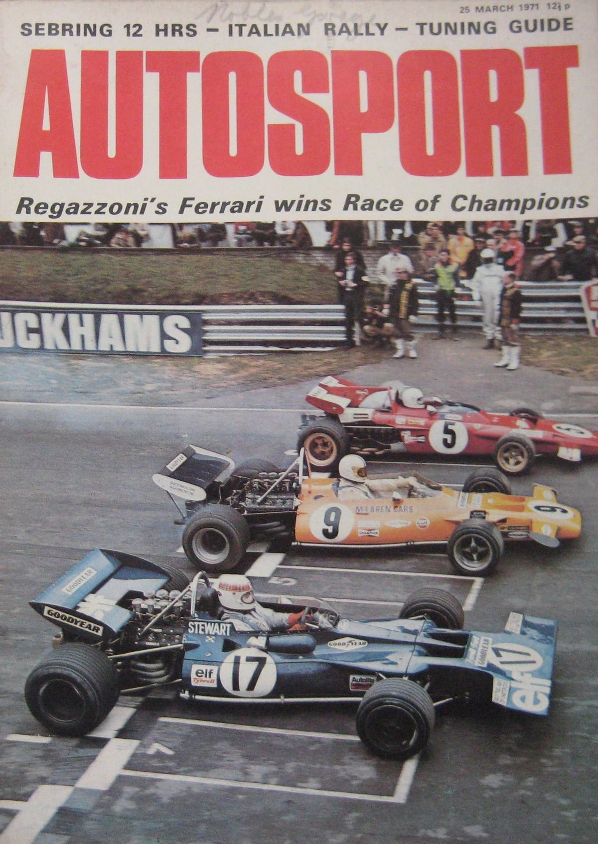 AUTOSPORT magazine 25/3/1971 featuring Lotus 56B turbine