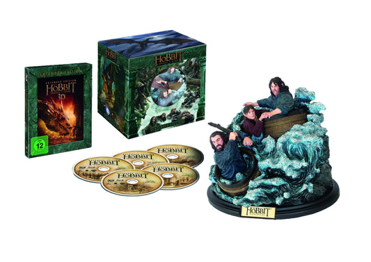 The Hobbit: The Desolation of Smaug (Extended Edition) - 5-Disc Box Set with Barrel Ride Statue (3D & 2D) (+ UV Copy) [ Blu-Ray, Reg.A/B/C Import - Ge