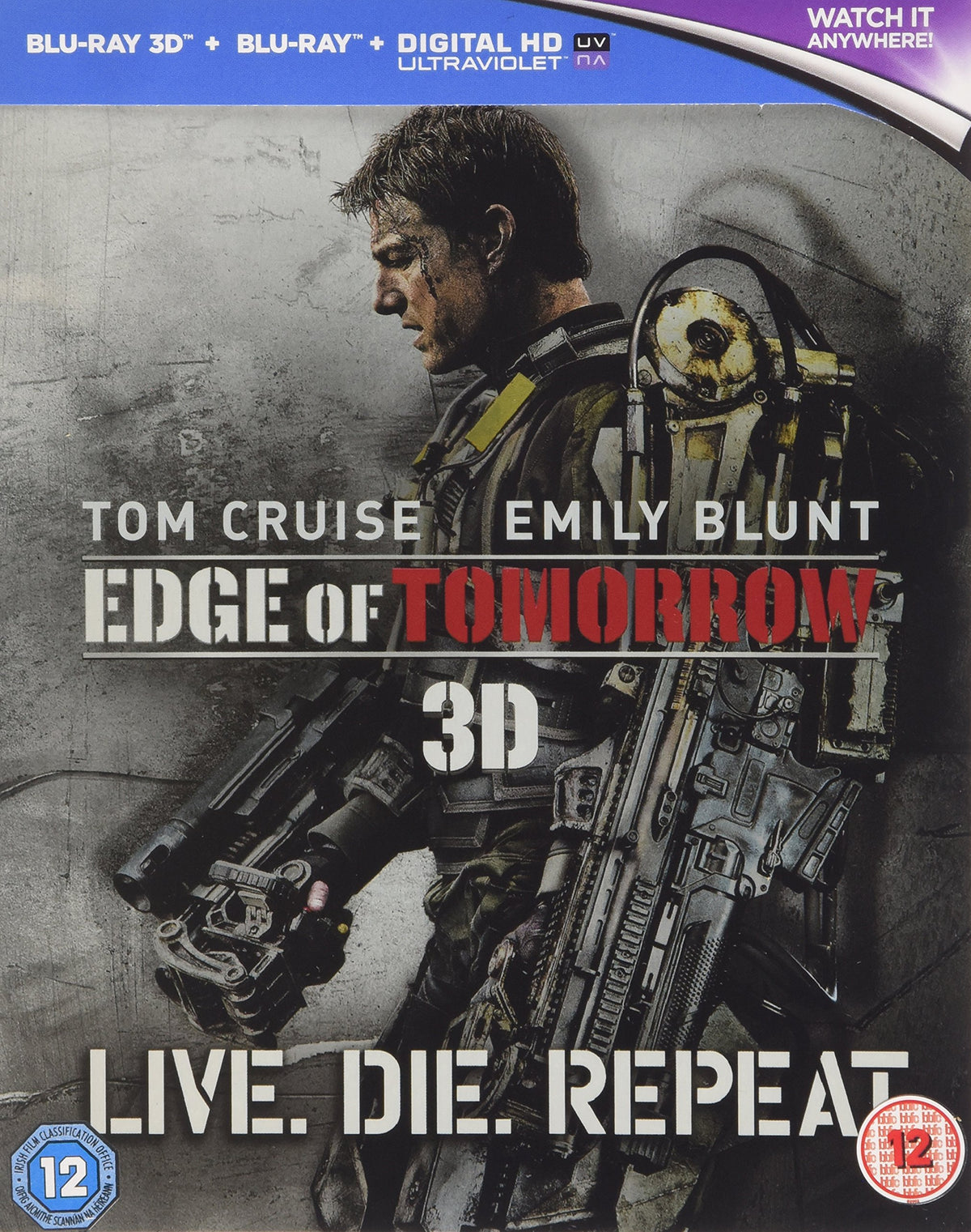 BLU RAY STEELBOOK UK " EDGE OF TOMORROW 3D "