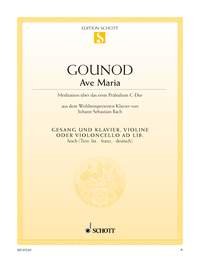 Ave Maria: Meditation on the first Prelude C Major from the Well-tempered Piano by J. S. Bach. high voice and piano; vio