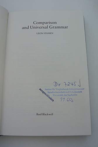 Comparison and Universal Grammar