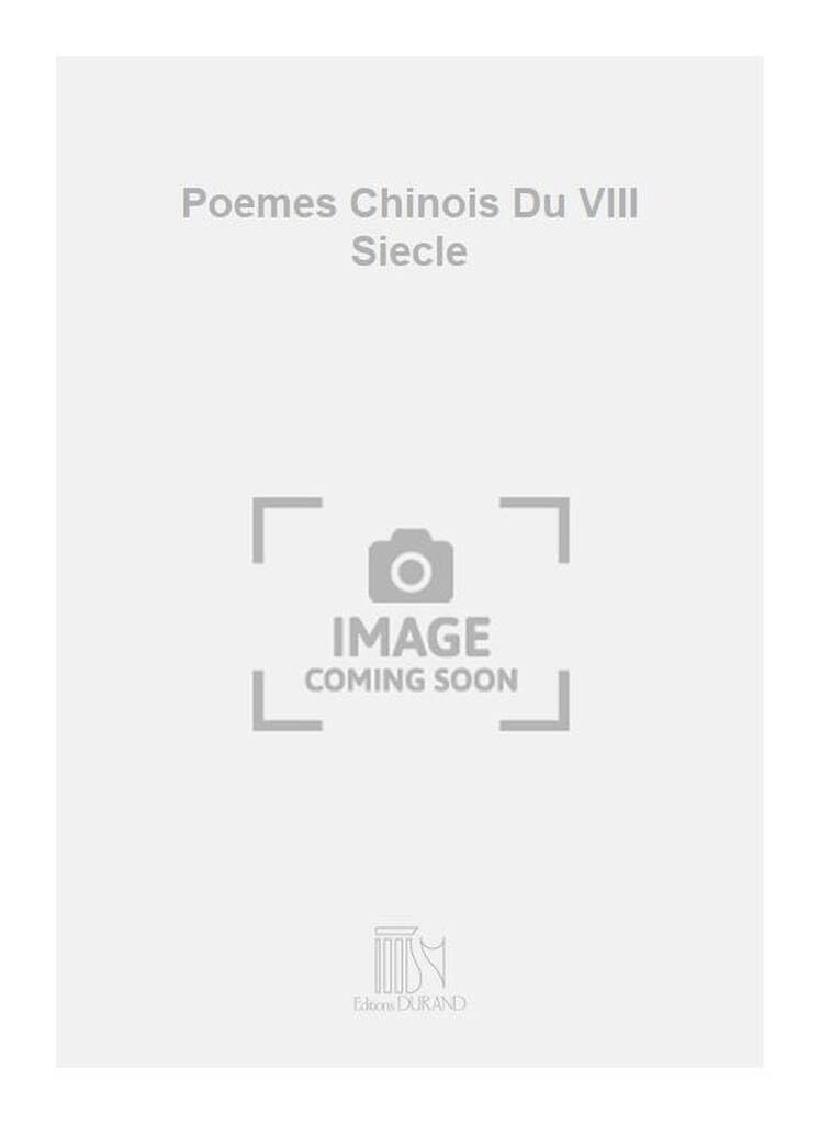 Partitions classique DURAND HERSANT P. - POEMES CHINOIS DU VIII SIECLE - CHOEUR Choeur et ensemble vocal