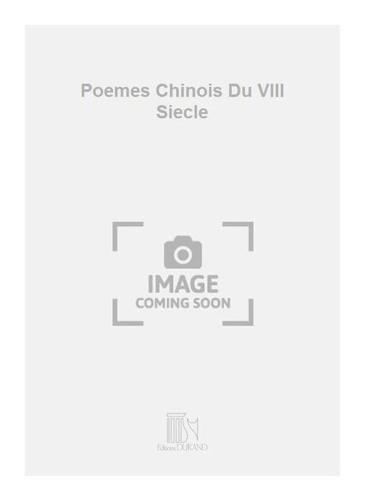 Partitions classique DURAND HERSANT P. - POEMES CHINOIS DU VIII SIECLE - CHOEUR Choeur et ensemble vocal