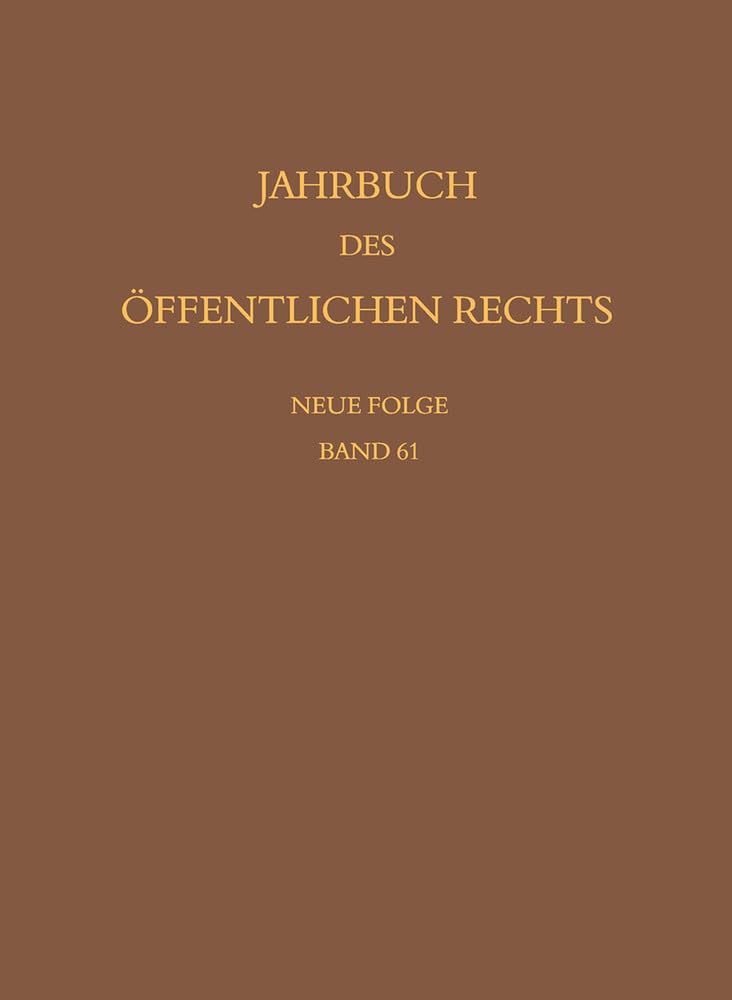 Jahrbuch des öffentlichen Rechts der Gegenwart. Neue Folge (German Edition)