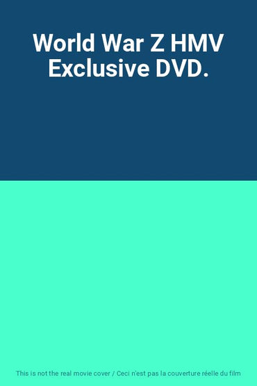 World War Z HMV Exclusive DVD.