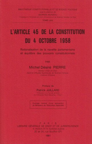 l'article 45 de la constitution du 4 octobre 1958 (66)