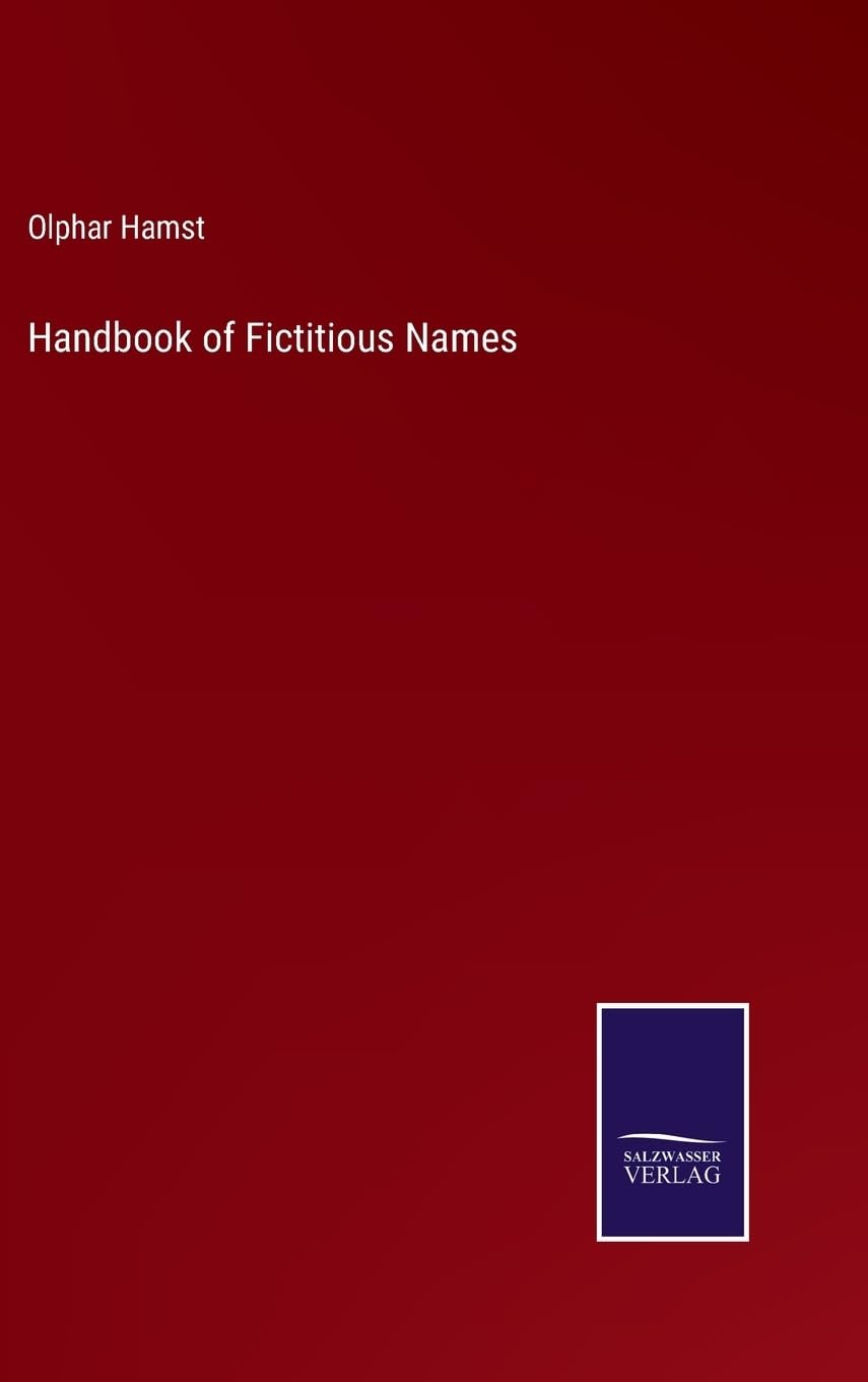 Handbook of Fictitious Names