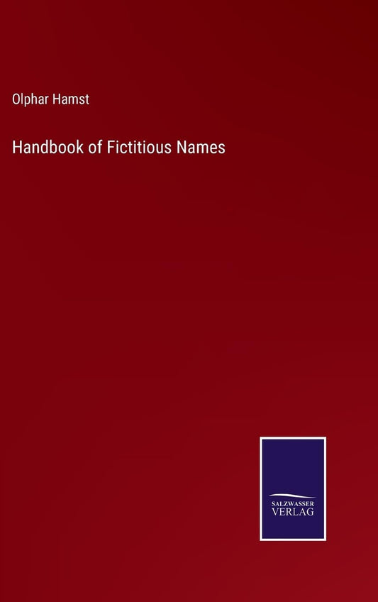 Handbook of Fictitious Names