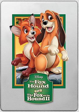 Disneys The Fox & the Hound 2-movie Collection DVD Blu-ray Combo Pack in Collectible Tin