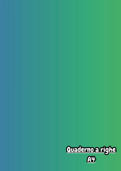 Quaderno a righe A4: Tinta Unita Verde | Quaderno singolo medie e superiori | Rigo 1 senza margine | Formato A4 (21.01 x