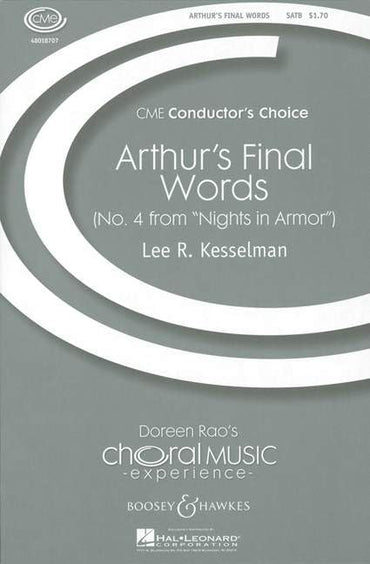 Nights in armor: No. 4 Arthur's final words. Mixed Choir (SATB) a cappella. Partition de chœur.