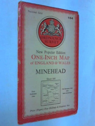 Ordnance Survey New Popular Edition One-Inch Map of England and Wales : Minehead Sheet 164 Paper