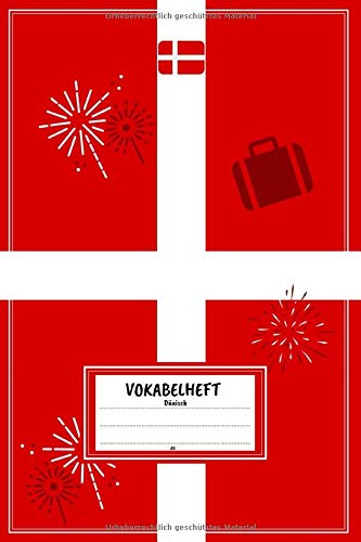 Vokabelheft A5 - Dänisch: Vokabeln lernen mit System - 2 Spalten inkl. Kontrollkästchen | 100 Seiten | Motiv: Dänemark