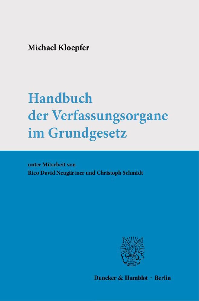 Handbuch Der Verfassungsorgane Im Grundgesetz (German Edition)