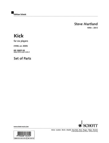 Kick: for six players. flute, bass clarinet, percussion, piano, violin and cello. Jeu de parties.