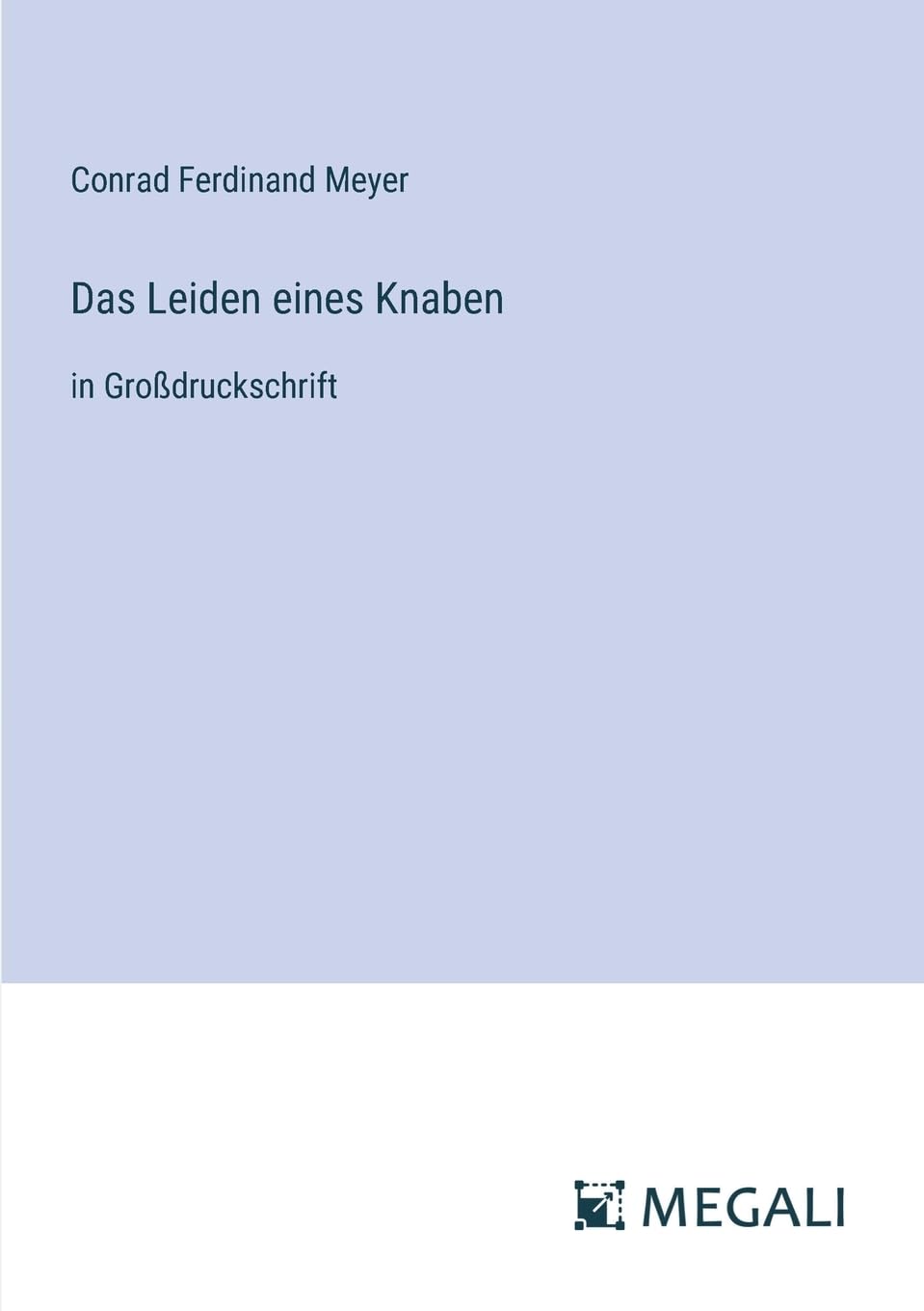 Das Leiden eines Knaben: in Großdruckschrift (German Edition)
