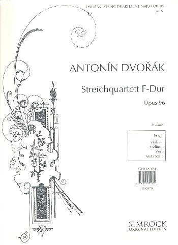 Dvorák: String Quartet No. 12 In F Major, Op. 96B "American" (Parts)