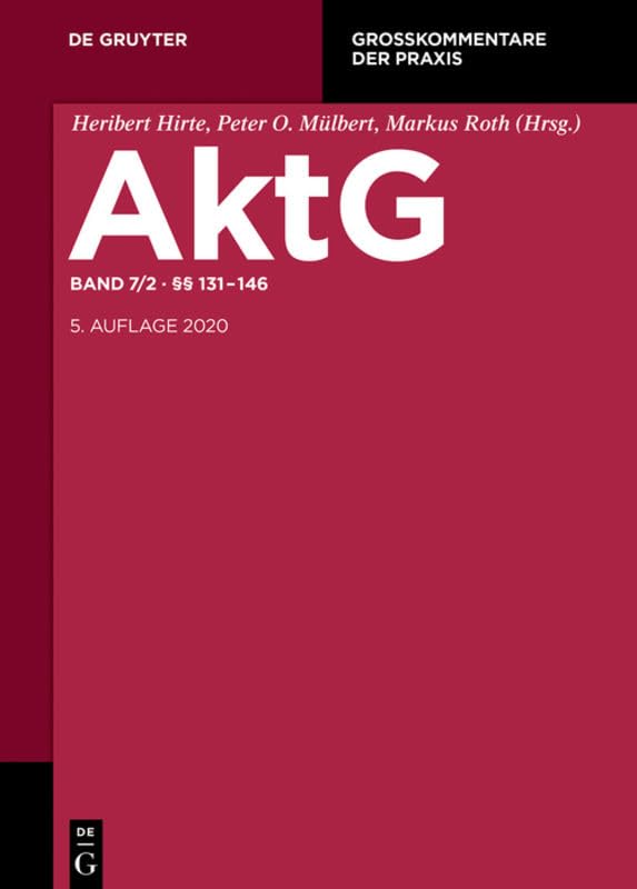 §§ 131-146 (Großkommentare der Praxis) (German Edition)