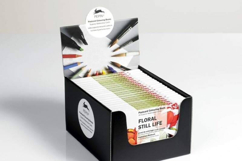 Still Life Flowers : Display Box with 20 Postcard Colouring Books