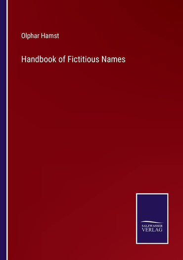 Handbook of Fictitious Names