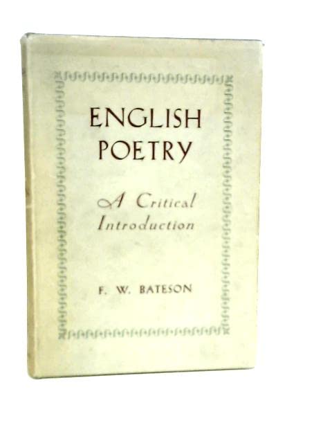 English Poetry - A Critical Introduction