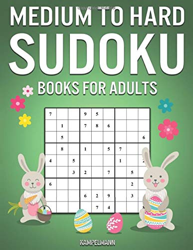 Medium to Hard Sudoku Books for Adults: 200 Medium & 200 Hard Sudokus - A4 UK Easter Edition