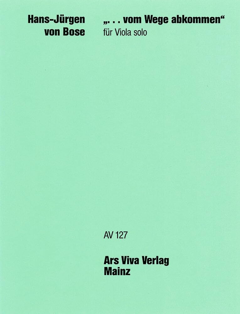 ... vom Wege abkommen: viola.