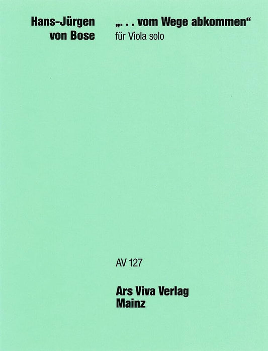 ... vom Wege abkommen: viola.