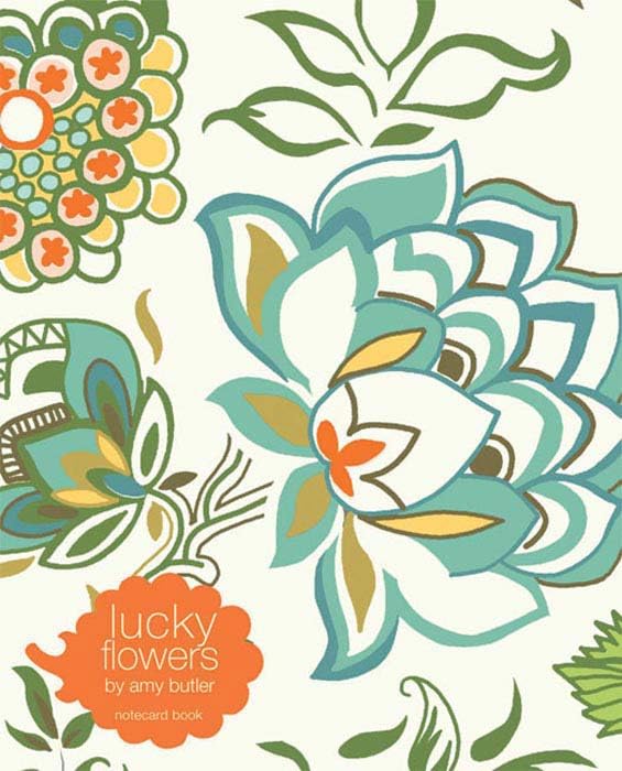Lucky Flowers Notecard Book (Amy Butler Stationery Gift Set, Flower Pattern Paper and Envelopes)