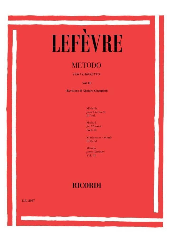 METODO PER CLARINETTO - VOLUME III CLARINETTE (French Edition)