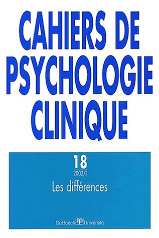 CAHIERS DE PSYCHOLOGIE CLINIQUE 2002/1 N.18