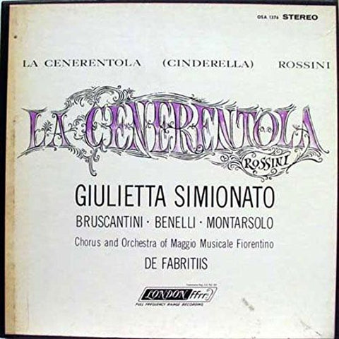 3 LP BOX SET, LA CENERENTOLA, ROSSINI, GIULIETTA SIMIONATO, LONDON STEREO OSA 1376