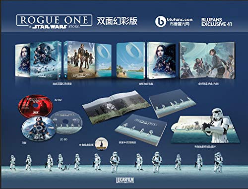 ROGUE ONE A STAR WARS STORY Blu-ray 3D Steelbook [BLUFANS Double Lenticular Slip Region-Free Limited Edition]