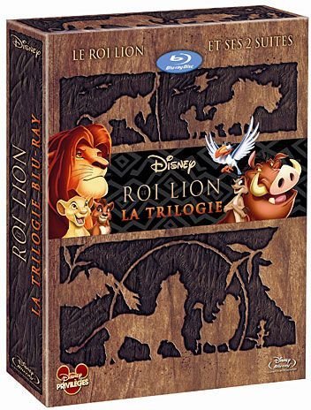 Le Roi Lion + Le Roi Lion 2 + Le Roi Lion 3 - coffret 3 Blu-ray