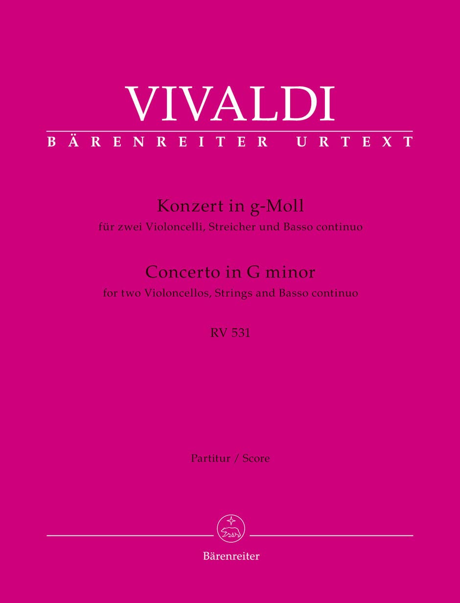 Vivaldi: Concerto for 2 Cellos in G Minor, RV 531 (Full Score)