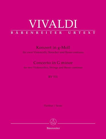 Vivaldi: Concerto for 2 Cellos in G Minor, RV 531 (Full Score)