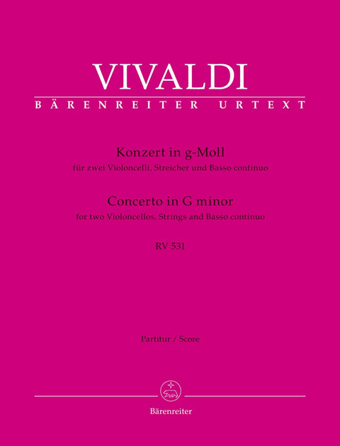 Vivaldi: Concerto for 2 Cellos in G Minor, RV 531 (Full Score)