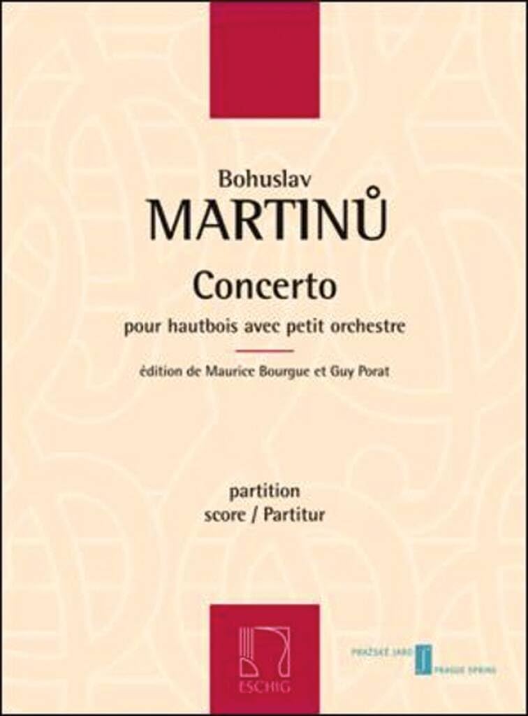 CONCERTO POUR HAUTBOIS AVEC PETITE ORCHESTRE HAUTBOIS