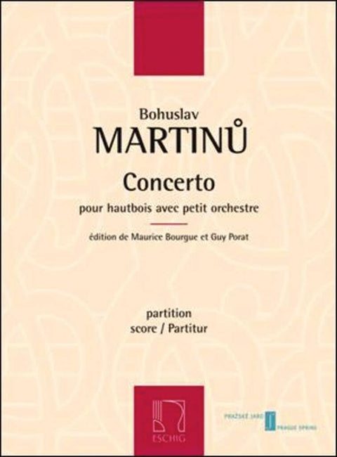 CONCERTO POUR HAUTBOIS AVEC PETITE ORCHESTRE HAUTBOIS